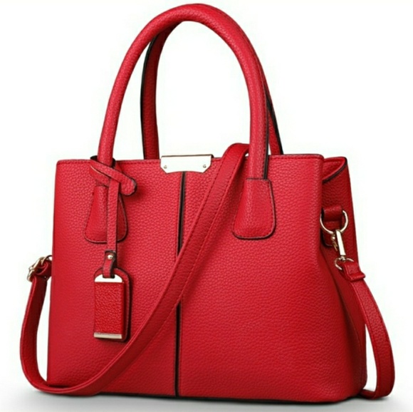 Poshology Handbags - Red Leather Purse Handbag
